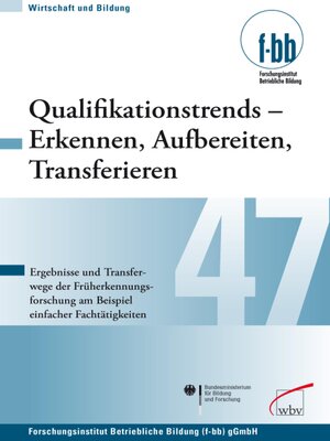 cover image of Qualifikationstrends--Erkennen, Aufbereiten, Transferieren